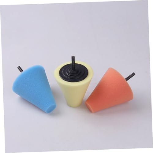 SHERCHPRY 3pcs Cone Shaped Car Wheel Hub Cleaning Pad Sponge Car Wash Tool for Automotive Polishing and Buffing Pad
