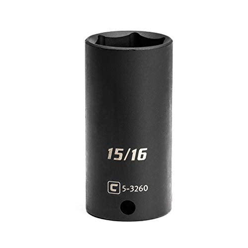 Capri Tools Deep Impact Socket, 3/8-Inch Drive, 6-Point, SAE (15/16-Inch) - size: 15/16 Inch
