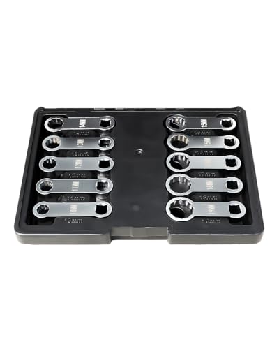 10 pc Torque Adapter Set 3/8'' Drive Torque Wrench Extension Adapter Set | Metric 12 Point Box End Torque Adapter Extension Set 10mm-19mm for Torquing Bolts or Nuts from Hard-to-reach Areas