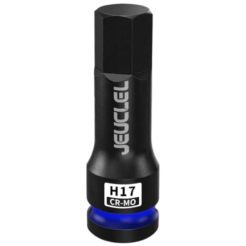 17mm Hex Impact Bit Socket, H17 1/2" Drive Allen Socket, Cr-Mo | 3-Inch, Lengthen Hex Screwdriver Adapter for Electric Ratchet Wrenches Fastening Screws, Socket Wrench, Head Drill - size: 1PC | H17 17MM
