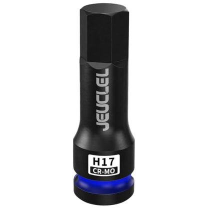 17mm Hex Impact Bit Socket, H17 1/2" Drive Allen Socket, Cr-Mo | 3-Inch, Lengthen Hex Screwdriver Adapter for Electric Ratchet Wrenches Fastening Screws, Socket Wrench, Head Drill - size: 1PC | H17 17MM