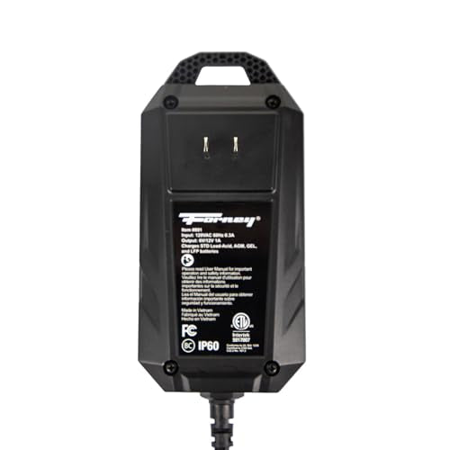 Forney Frontline 1 Smart Trickle Battery Charger and Maintainer | 1-Amp automatic trickle charger for 6V and 12V systems. Compatible with lead acid and lithium batteries.