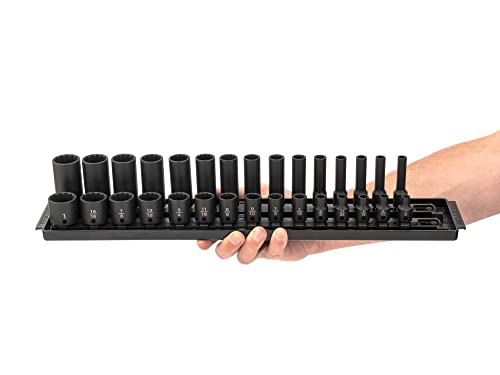 TEKTON 3/8 Inch Drive Impact Socket Set, 30-Piece | SID91214 - size: 30-Piece (1/4-1 in.)
