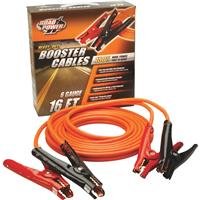 Southwire Road Power Commercial-Duty Booster Cable - Heavy Duty Design - Top & Side Post Compatible - Reliable Jump Start Tool - Tangle Free Automotive Jumper Cable - 6-Gauge - 16 Feet - Orange - size: 16-Feet