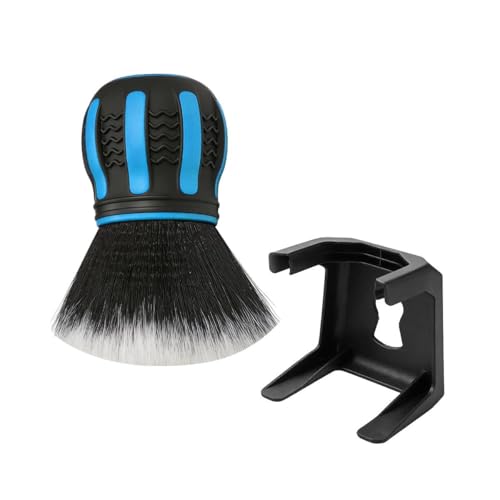 Car Detailing Brush, Ultra Soft Vehicle Handle Synthetic Brush with Storage Rack, Automotive Interior Dusting Cleaning Tool for Air Conditioner Vents Dashboard, Universal Fit (Blue) - color: Blue