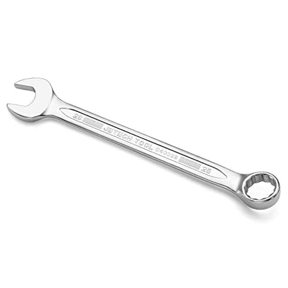 Jetech 26mm Combination Wrench, Metric 12-Point Chrome Vanadium Steel Spanner, Industrial Grade with 15-Degree Offset, Sand Blasted Finish, Heat-Treated Forged Tool - size: 26mm
