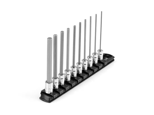TEKTON Long Hex Bit Socket Set, 10-Piece | SHB90108 - size: 10-Piece (5/64-5/16 in.)