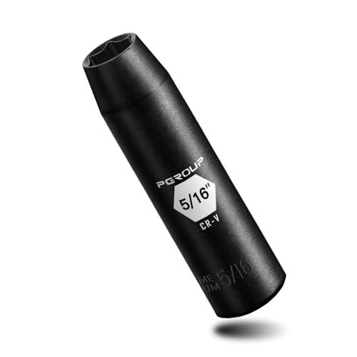 3/8” Drive Deep Impact Socket, SAE(5/16 Inch socket), 6-Point, Cr-V Steel With Black Manganese Phosphate Coating - size: 5/16-inch