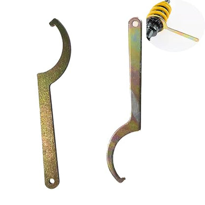 2 Pack Coilover Wrench Spanner Set C-Shape Hook Wrenches Tool for 42mm-62mm Nut Motorcycle Dirt Bike Coil Over Suspension System Shock Absorber Adjustment