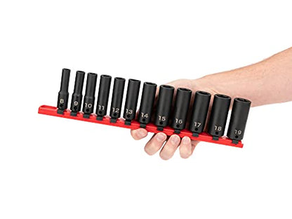 TEKTON 3/8 Inch Drive Impact Socket Set, 12-Piece | SID91103 - size: 12-Piece (5/16-3/4 in.), style: Deep