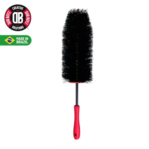 DUB BOYZ Wheel Brush for Cleaning Rims - 17.7" Long Reach Flexible Hedgehog Brush, Soft Bristles for Wheel Holes, Spokes & Lug Nuts, Safe for Alloy Wheels Rick Brush