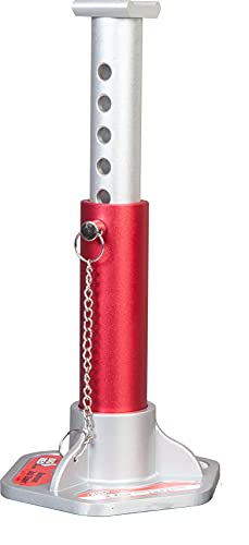 BIG RED T43004 Torin Aluminum Jack Stands with Locking Support Pins: 3 Ton (6,000 lb) Capacity, Red/Silver, 1 Pair - color: RED