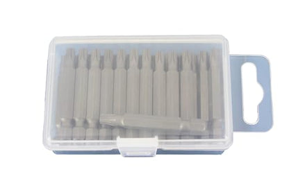 TEMO 25 pc T27 Torx Star Head Screwdriver Bit Set, S2 Steel 6 Point T-27 2 Inch Screwdriver Insert Bits - size: T27 2"L