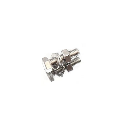 10-Pack M6 x 12mm Hexagon Screws Hex Bolts with M6 Hex Nuts M6 Flat Washers/Spring Lock Washers Set, 304/18-8, Plain Finish - size: M6 x 12mm 40pcs
