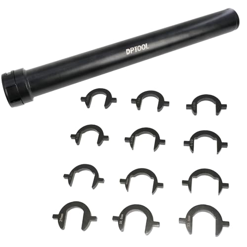 DPTOOL Inner Tie Rod Removal Tool Kit, Automotive Inner Tie Rod Tool Set with 12 Crowfoot Adapters, 1/2 Inch Drive Tube Tie Rods Tool, Suitable for Domestic & Import Cars