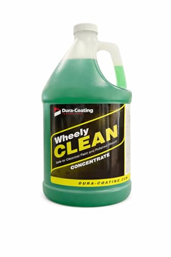 DURA-COATING TECHNOLOGY Wheely Clean Concentrate - Good for Chrome Wheel Cleaner, Clear-Coated, or Aluminum Wheel Cleaner - Professional Tire Shine & Rim Cleaner Spray - Car Care Solution - 1 Gallon - size: 128 Fl Oz (Pack of 1)