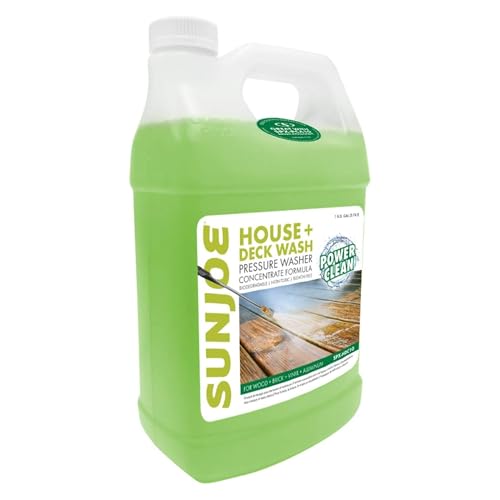 Sun Joe SPX-HDC1G House and Deck All-Purpose Pressure Washer Rated Concentrated Cleaner, 1-Gallon , White , 128 Fl Oz (Pack of 1) - style: House & Deck Cleaner