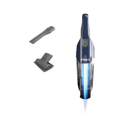 Shark Cyclone PET Handheld Vacuum | HyperVelocity Suction | Powerful Pet Hair, Home & Car Cleaning | USB Rechargable| Lightweight | Crevice Tool & Multi Surface Pet Tool | Navy Blue/Grey | CH701 - color: Blue