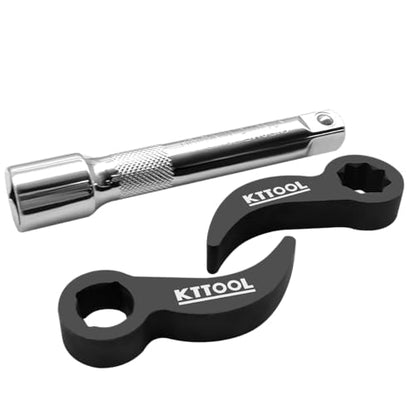 9 Pcs Pry Bar Wrench Adaptor Head Set, Crowbar Adapter Head Tool, Half Shaft Removal Car Repairing Tools 1/2" 3/8" 1/4" D 8pt 4pt (Square) Profile, with Extension Bar - color: 9pc