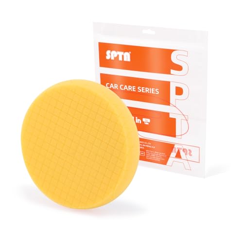 Yellow T80 High-Cut Foam Polishing Pad, SPTA 1Pc 5.5 Inch Face for 5 Inch 125mm Backing Plate Compound Buffing Sponge Pads for Car Buffer Polisher Compounding, Polishing and Waxing -FPTSS5Y - color: 1Pc Yellow T80 High-Cut Pad, size: 5.5inch