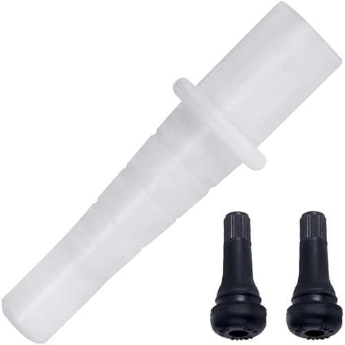 Richcat 51025 Quick Tire Valve Change Tool for Cars,Tire Valve Stem Core Quickly Replacement Tool Kit,The Tapered Positioning Tube，2 TR413 - size: Set D