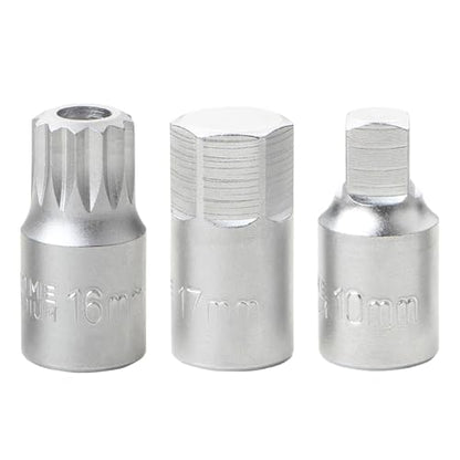 H17 Oil Sump Drain Plug Socket Wrench 3/8'' Drive Auto Repairing Transmission Gearboxes Screw Wrench Drain Plug Socket 3/8 - color: A