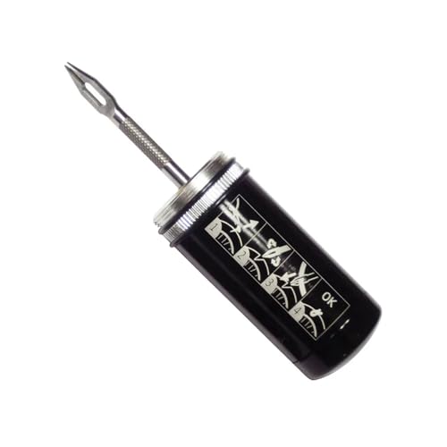 LEZYNE Tubeless Bike Tire Repair Kit - Road, Mountain & Gravel Bicycle Puncture Tool Set - Portable Compact Aluminum Storage Container/Handle with Stainless Steel Reamer & 5 Extra-Tacky Plugs