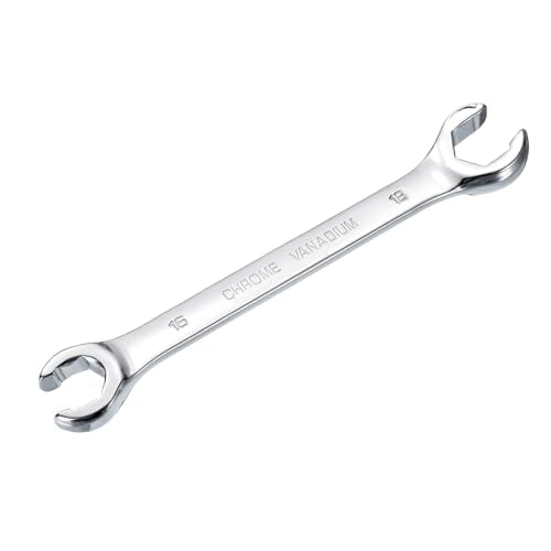 HARFINGTON Flare Nut Metric Wrench 16mm x 18mm CR-V Mirror Polished Chrome Plating Metric Wrench for DIY Hand-making Automotive Repairs and Household Maintenance - size: 16mm x 18mm