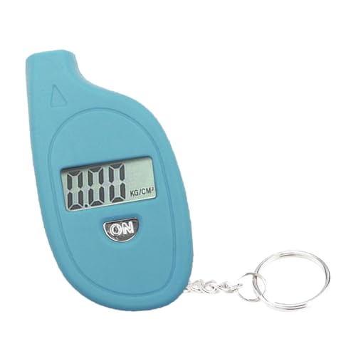 Digital Tire Pressure Gauge, 5-150PSI 4 Unit Settings Car Tire Pressure Monitor with Keychain & LCD Display, High Accuracy Auto Digital Tires Gauge for Car, Truck, Motorcycle (Blue) - color: Blue