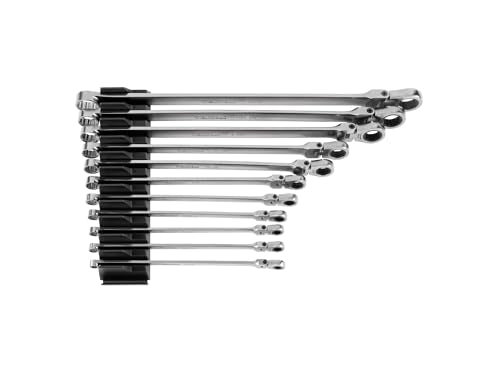 TEKTON Long Fixed/Flex Head Ratcheting Box End Wrench Set | WRB95301 - size: 11-Piece (1/4-3/4-Inch), style: Modular Wrench Organizers