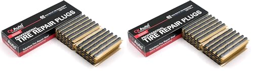 CKAuto 60pcs 4" Black Tire Repair Strings, Automotive Tool Tire Repair Plugs for Tubeless Off-Road Tires Car, Bike, ATV, UTV, Wheelbarrow, Mower (Pack of 2) - color: Black, size: 4" x φ0.236" 60pcs (Pack of 2)