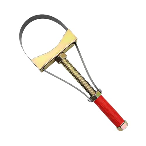 Car Oil Filter Wrench Removal Tool, Heavy Duty Adjustable Strap 9-15cm Diameter Oil Filter Wrench Disassembly Tool, Universal for Large Trucks Tractors Excavators Vehicles