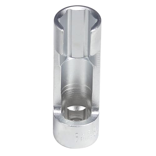 14MM (3/8"DR) Difficult Access Diesel Injector Fuel Line Socket Set Difficult Access Flare Nut Wrench Spanner for Wired Temperature Sensors, Thermo Switches, ABS Tube, Master Cylinder, Coolant, etc - size: 14MM(3/8"DR.)
