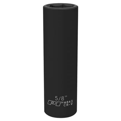 Performance Tool M843 1/2 Drive Impact Socket, 5/8 - Chrome Vanadium, 6 Point Deep Steel Socket for Heavy Duty Automotive and DIY Applications - size: 5/8", style: Deep Wall Impact