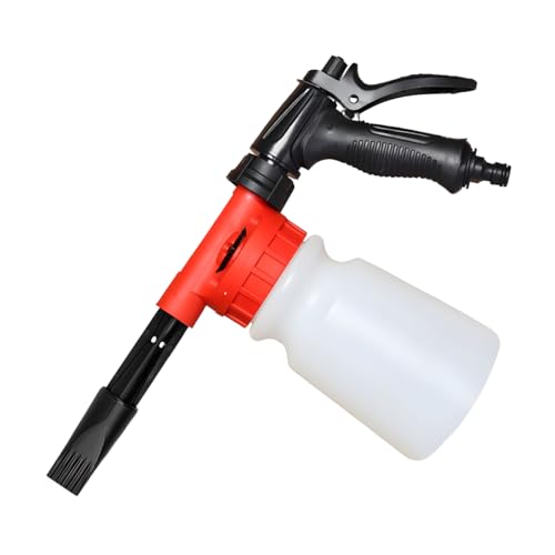 YoRise Car Wash Foam Gun, Adjustable Foam Cannon for Hose, Car Wash Sprayer with 6 Levels of Foams Concentration, Car Washing Soap Sprayer Connect to Any Garden Hose (Red) - color: Red