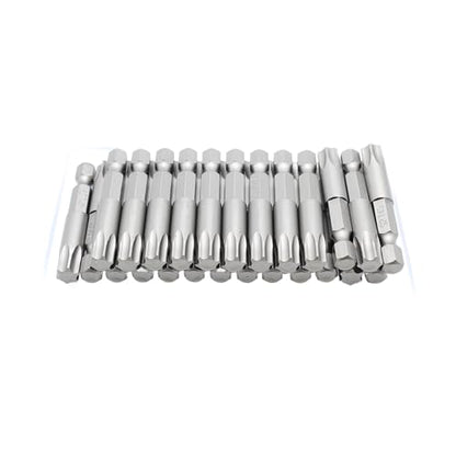 TEMO 25 pc T45 Torx Star Head Screwdriver Bit Set, S2 Steel 6 Point T-45 2 Inch Screwdriver Insert Bits - size: T45 2"L