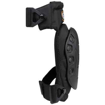 KLEIN TOOLS 60344 Knee Pads, Hinged Gel Knee Pads with Slip Resistant Rubber Caps, Quick-Release Clips and Adjustable Straps, Black