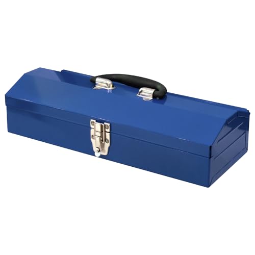 Portable Tool Box, Metal Tool Box, 4 Non-Slip Foot Pads, Ideal for Trailer, Mechanic, DIY-ers, Car Toolbox, Workshops, Garages, Repair Shops,Blue - size: 1P-Blue