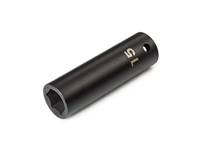 TEKTON 1/2 Inch Drive x 15 mm Deep 6-Point Impact Socket | SID23115 - size: 15 mm, style: Deep