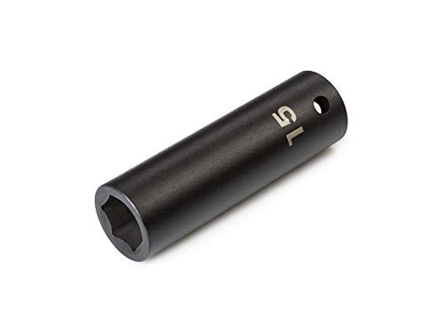 TEKTON 1/2 Inch Drive x 15 mm Deep 6-Point Impact Socket | SID23115 - size: 15 mm, style: Deep