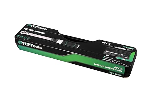 4-Piece Torque Wrench Set – 3/8" Drive Click Torque Wrench (10–80 ft-lb), 1/4" & 1/2" Drive Adapters, 3-Inch Extension Bar, ±3% Accuracy, Chrome Vanadium Steel, Includes Storage Case - size: 10-80 ft-lb, style: 3/8-inch
