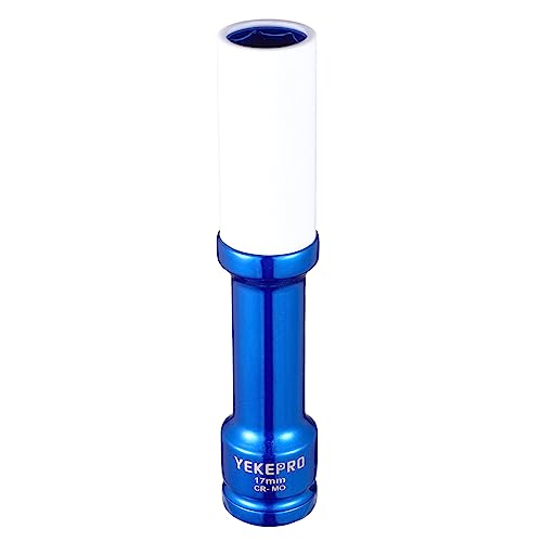 17mm 6" Extra-long Thin Wall Wheel Protector Impact Deep Socket Set, Non-Marring Lug Nut Socket Set, 6 Point, W12003A-17 - size: XL 17mm