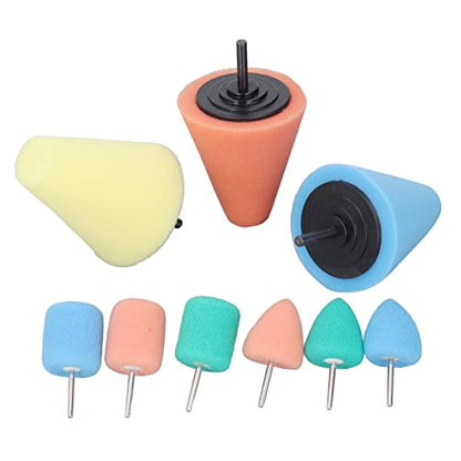 Polishing Cone Ball Pads Sponge Wheels Sponge Polishing Tool Car 9 Piece Set Care 9Pcs Automobile for Pom Pom Ball Vehicle Sponge Polishing Buffing Kits