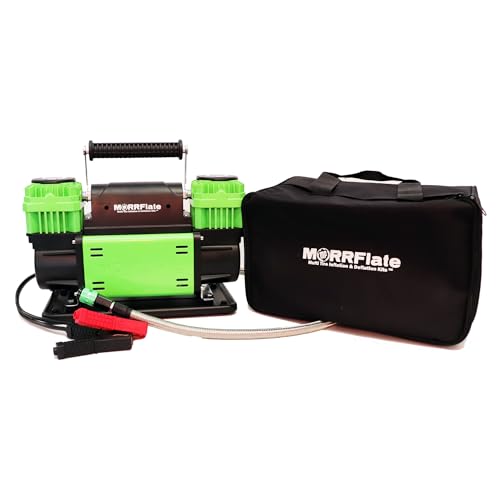 MORRFlate TenSix 12 Volt Air Compressor Heavy Duty, 10.6 CFM 150 PSI Dual Cylinder Portable Off-Road Tire Inflator for Jeep Truck RV 4x4 Overlanding, 4 Tire Inflation Deflation, 4FT Steel Hose - size: 10.6 CFM Compressor