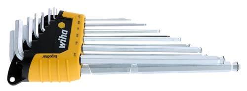 Wiha 66992 MagicRing Ball End Hex L-Key Set, 22 Piece, Inch and Metric | Free-Hand Grip, Hardened Tool Steel