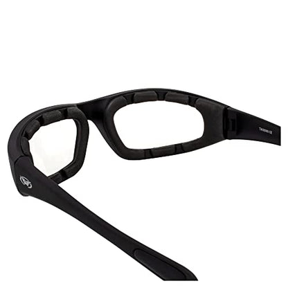 Global Vision Kickback Motorcycle Glasses - color: Black Frame/Clear Lens