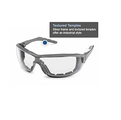Gateway Safety 22GY78 Silverton Temple Version Safety Glass, Gray Frame - Gray FX2 Anti-Fog Lens - color: Gray Fx2 Anti-fog Lens, style: Classic