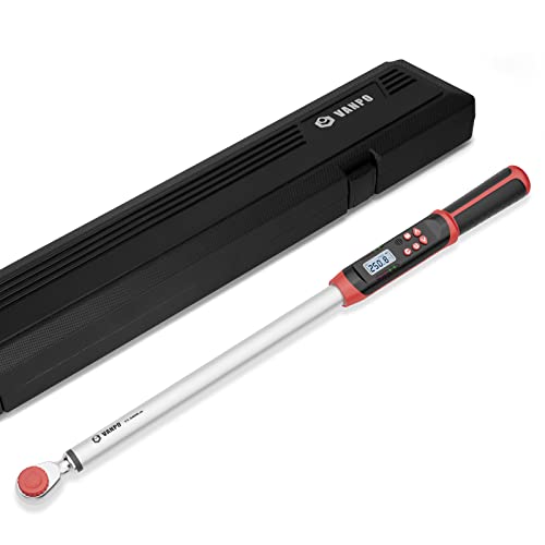 VANPO Digital Torque Wrench 1/2-Inch Drive for Automotive, 12.5-250.8 ft-lb | 17-340Nm, Electronic Torque Wrench with Buzzer & LED Indicator, Accurate to ±2%, for Agricultural & Tractor - size: 12.5-250.8 ft-lbs/17-340Nm