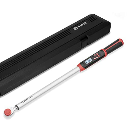 VANPO Digital Torque Wrench 1/2-Inch Drive for Automotive, 12.5-250.8 ft-lb | 17-340Nm, Electronic Torque Wrench with Buzzer & LED Indicator, Accurate to ±2%, for Agricultural & Tractor - size: 12.5-250.8 ft-lbs/17-340Nm