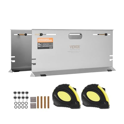 VEVOR Wheel Alignment Tool, 2-Pack Alignment Tool Toe Plates, Stainless Steel Toe Angle Measurement Tool Plate, 4 Alignment Rods and Magnetic Slots, Includes Measuring Tapes & Conversion Chart